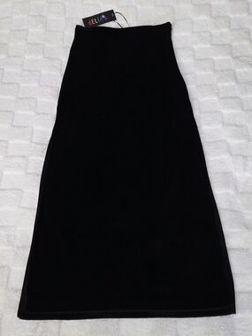 Delia's By Dolls Kill Velvet Maxi Skirt W/ Side Slits Black Size Extra Small NWT